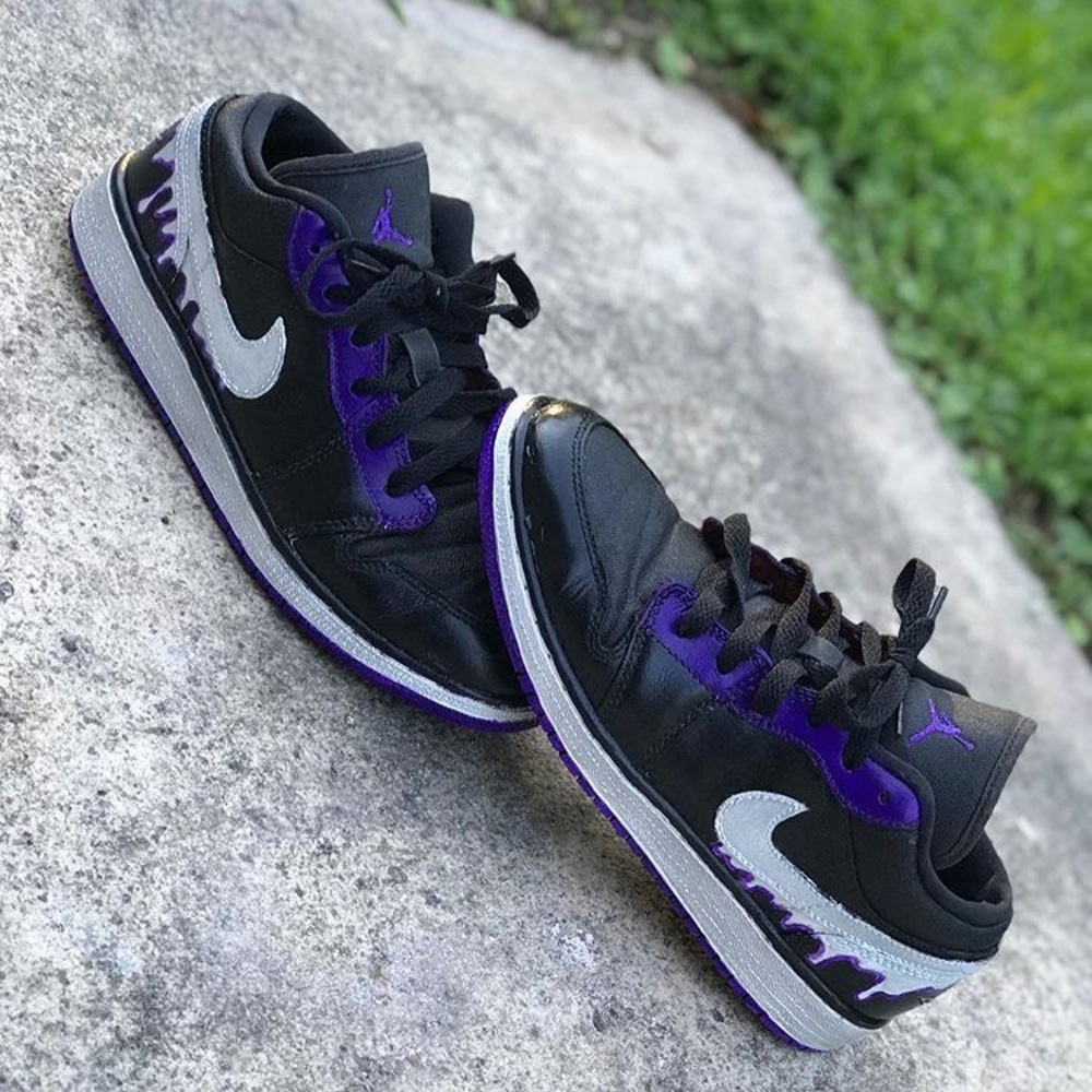 Jordan 1 low Custom Purple drip
